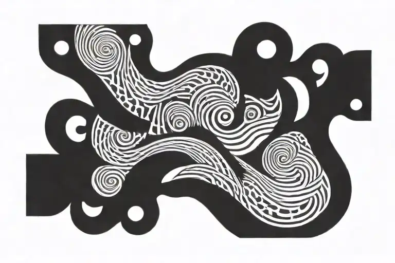 Ocean Wave Repeating Armband Very Simplistic