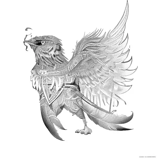 A Sword With Feathers And Wings