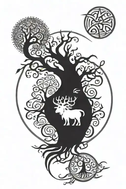 Zodiac Taurus Leo Virgo And Tree Of Life