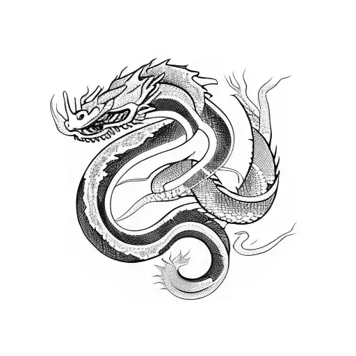 Snake Moon Dragon Snake