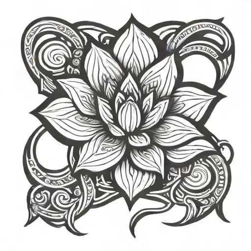 Lotus Flower Intertwined