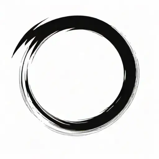 A Circle On A Black Background