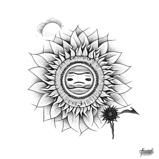 Saturn With Sunflower