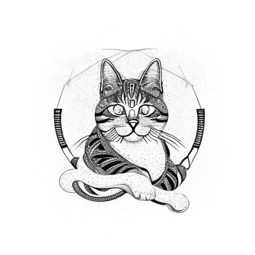 Intricate Jewelry Intertwined With Cat Silhouettes