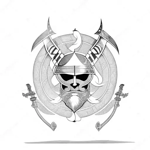 Viking Pattern With Sword