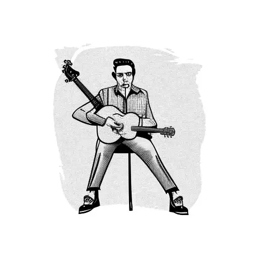 Jonny Cash With Guitar