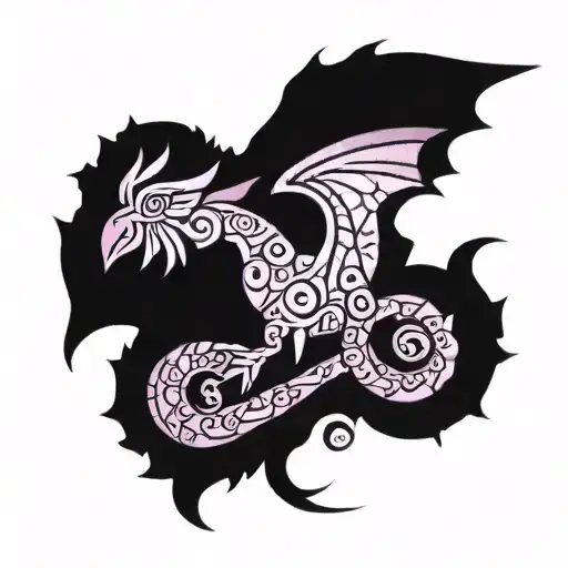 Laura Annunaki Style Kawaii Purple And Pink Sparkly Glitter Norse Viking Wyvern
