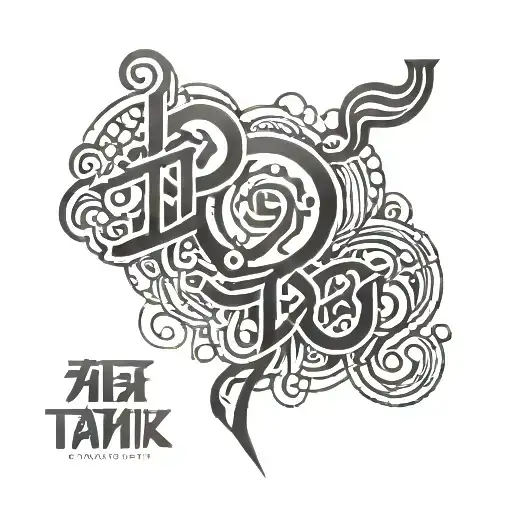 Tanishk Written In A Japanese Font Style Which Looks Like A Japanese Word