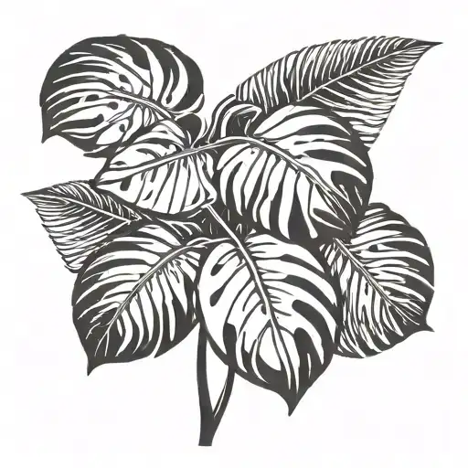 One Monstera Leaf