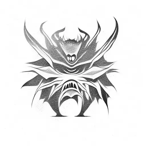 Cute Creepy Monster Animal Dark Minimalist