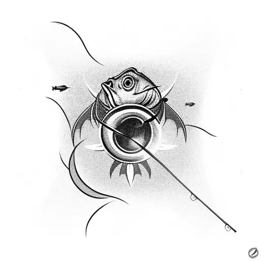 A Fishing Rod Reaching Towards A Black Hole