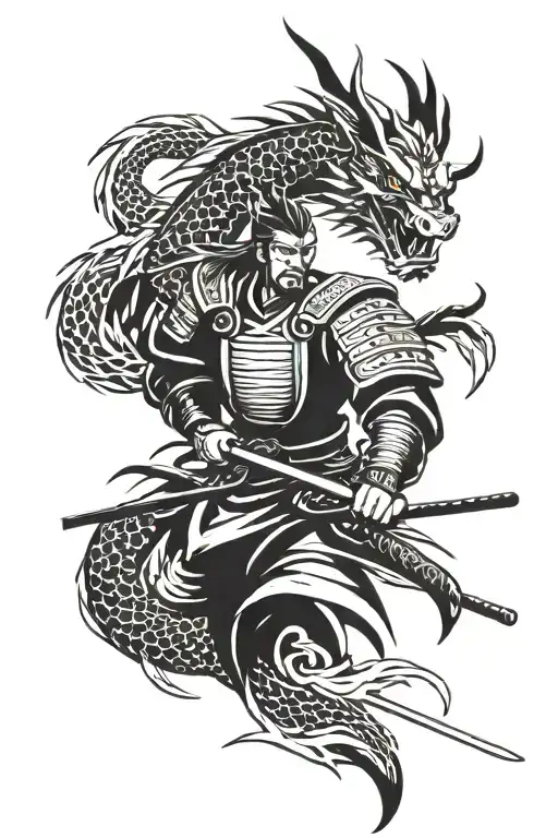 Samurai With Dragon