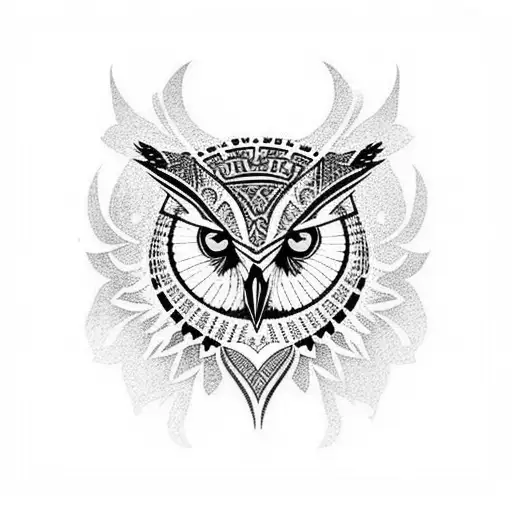 Tribal Sleeve With An Owl