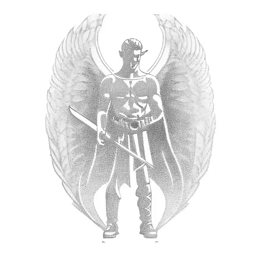 Male Arch Angel With Sword