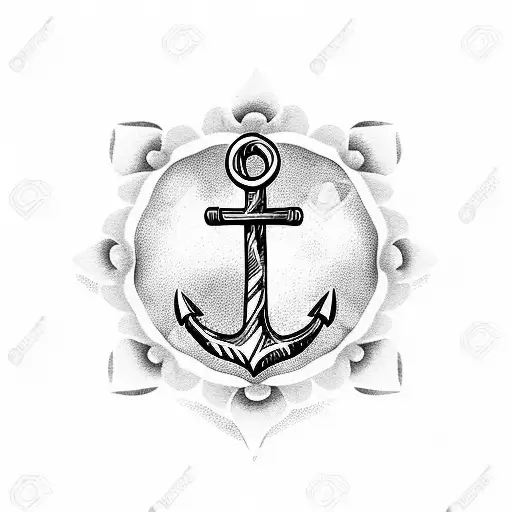Anchor With Flower
