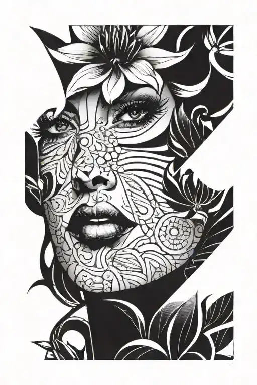 Background Flowers Among Them Beautiful Women's Eyes Sports And Motivation