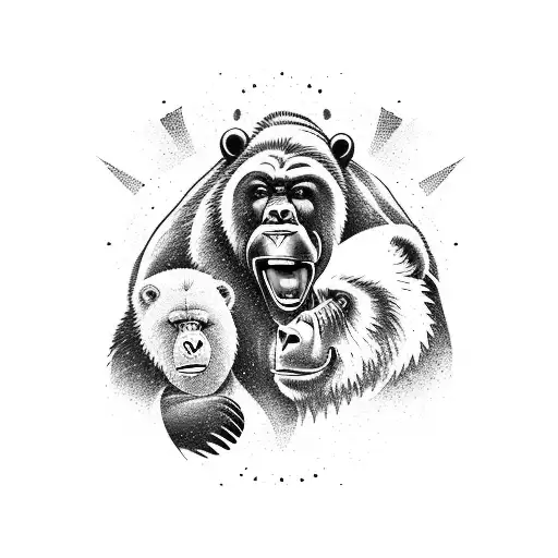 Bear And Gorilla
