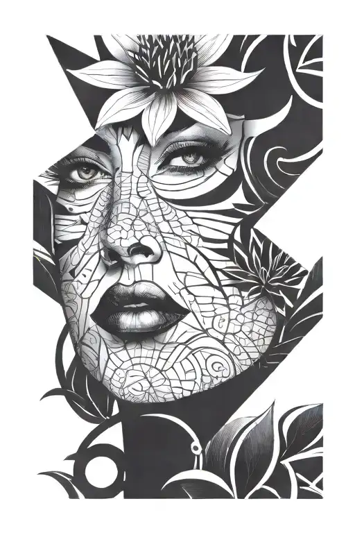 Background Flowers Among Them Beautiful Women's Eyes Sports And Motivation