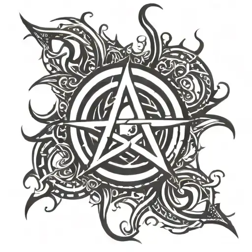 Anarchy Symbol Incorporated Somehow Tribal