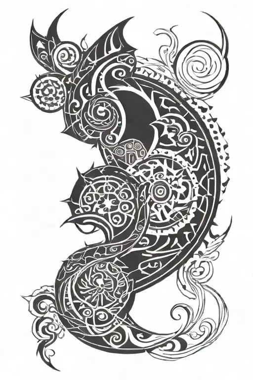 A Blackout Tattoo Sleeve With Organic Shapes Leaving Space Free With Organic But Clean Ends