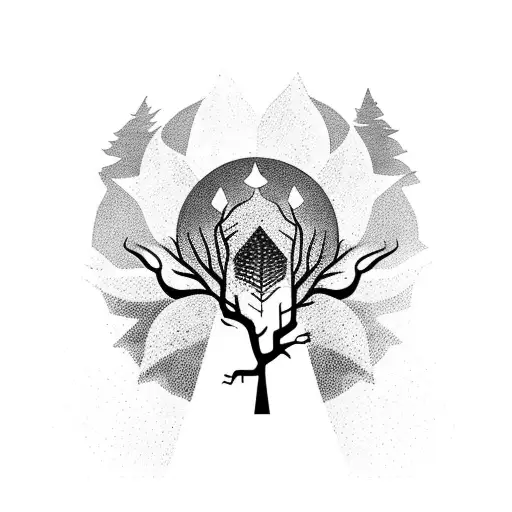 A Silhouette Of Artemis With A Forest Backdrop