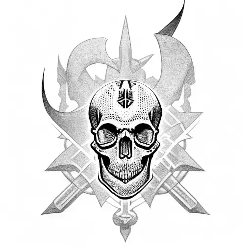 A Skull On Drgon's Head