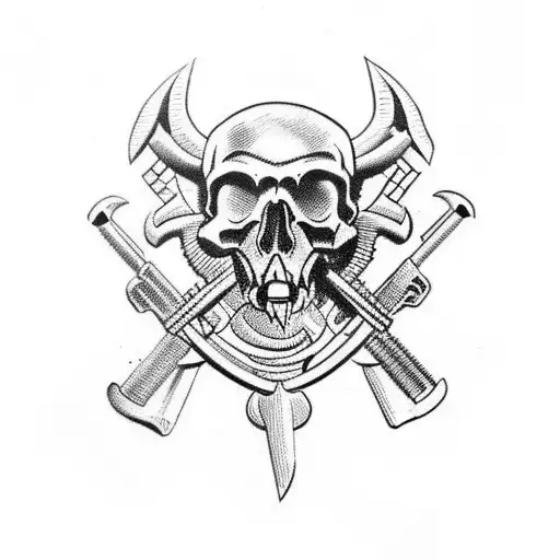 Usmc Skull M16