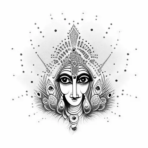 Peacock With Lord Krishna