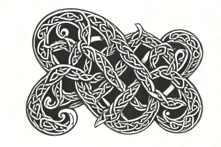 Celtic Knotwork Intertwined Infinity Symbols Incorporated