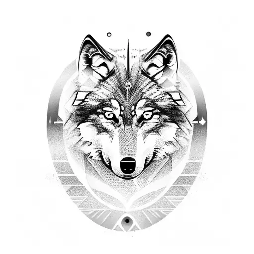 Wolf With Ying Yang