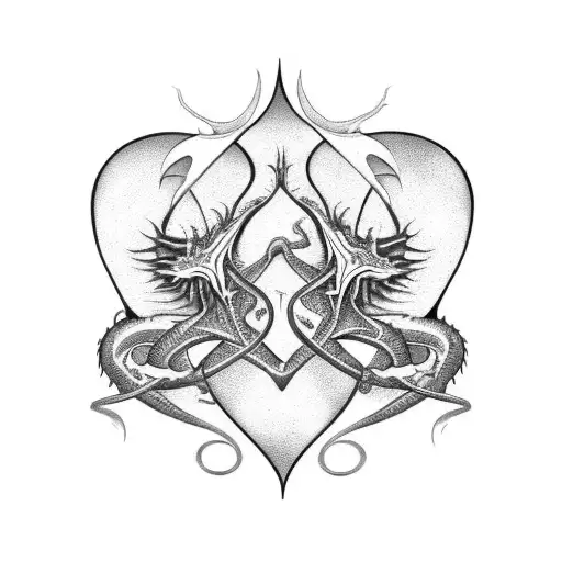 Dragon Heart Womb Tatoo