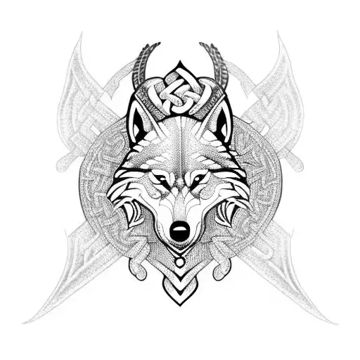 Viking Wolf Knotwork