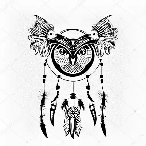 Owl With Dream Catcher