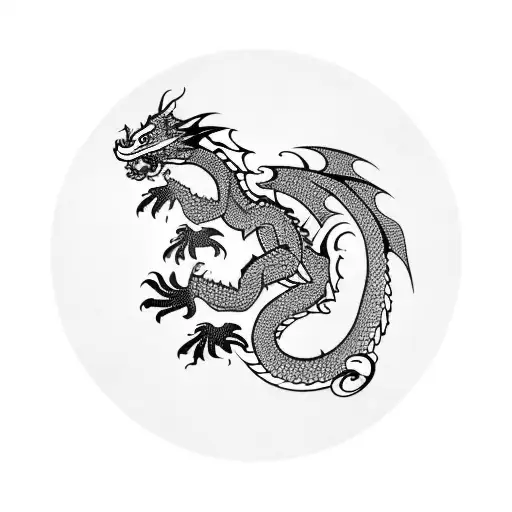 Dragon Biting Its Own Tail In A Circle