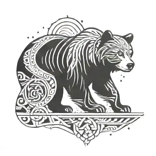 California Bear With Ursa Major In The Middle Of It