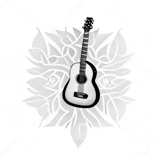 Guitar With Tree