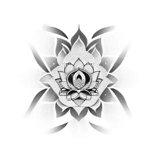 Lotus Flower With Mandala