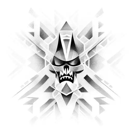 Abstract Character Solid Lines