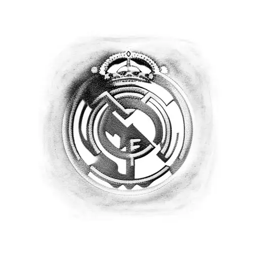 Black Cat And Real Madrid Logo