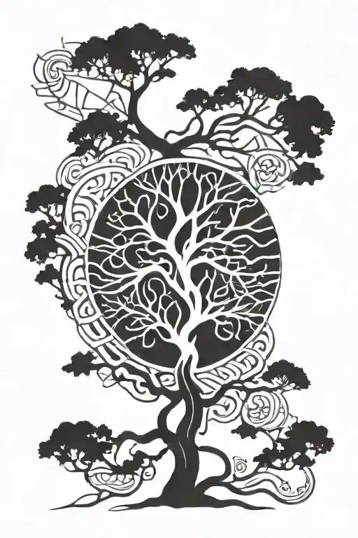 Erd Tree Growing Inside Representing Strength