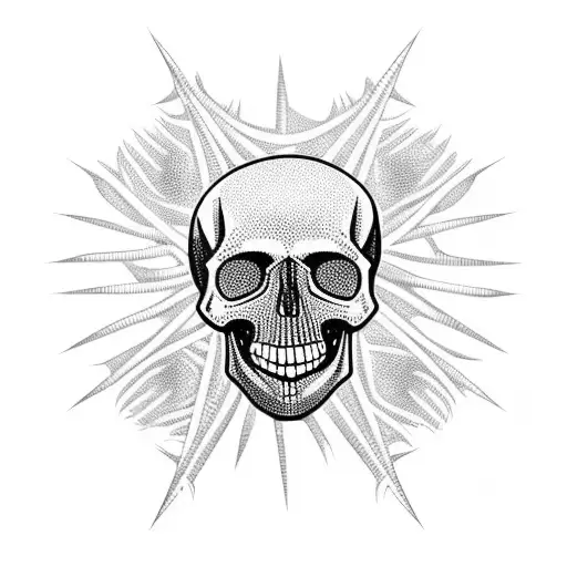Skull Spider Thorns Web