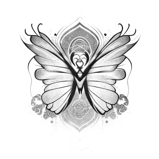 Butterfly Dragon Wings Bird Head