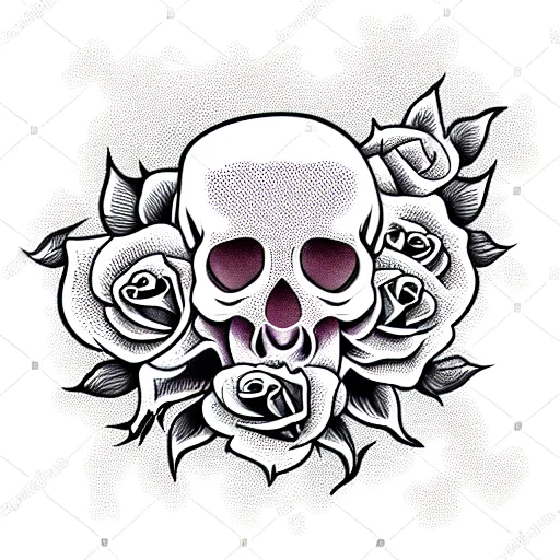 Skull With Roses