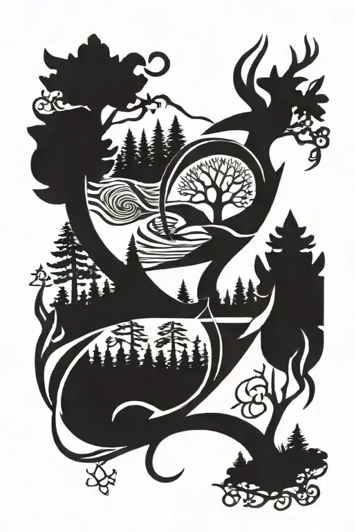 Carved Initials Or Symbols Representing The Client's Connection To Nature And Forestry