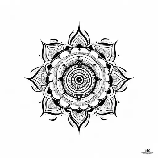 Mandala Yoga For Trizeps Add Some Arrows Lotus Flower And Pranayama Symbol And Make It More Long