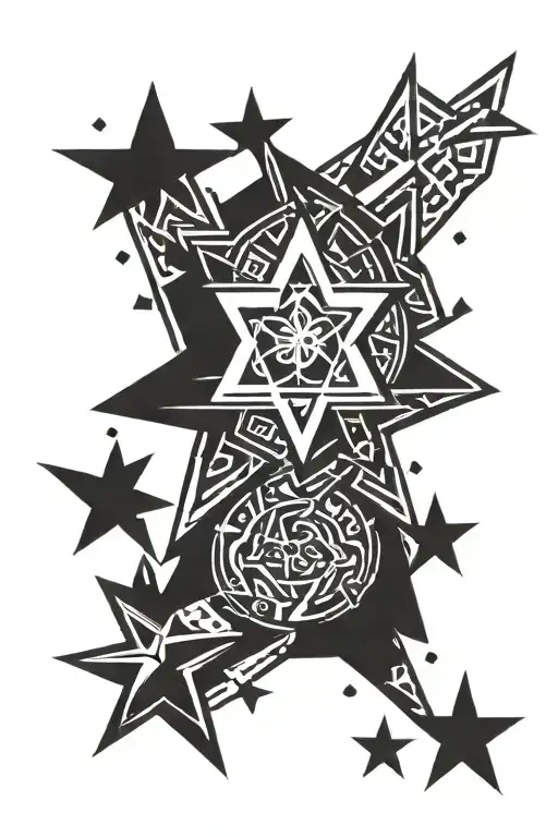 David Star Filled Sky