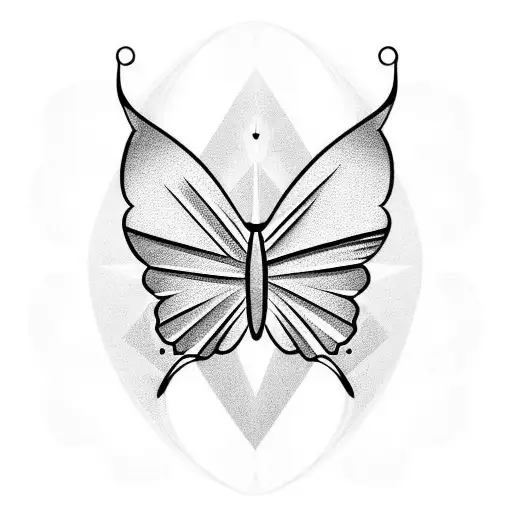 Butterfly With Heart At The Bottom Black And White