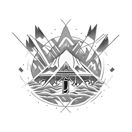 Outdoor Tent Mountain Lake