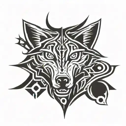 Lone Wolf Sigma Male Symbol Surrounded