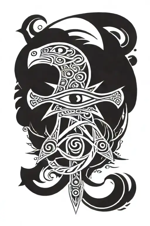 Ankh And Eye Of Ra Tatoo